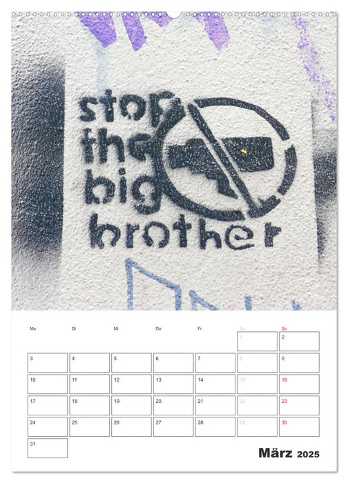 STENCIL ART 2025 - Schablonen Graffiti an Häuserfassaden / Planer (CALVENDO Premium Wandkalender 2025)
