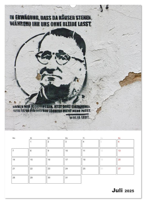 STENCIL ART 2025 - Schablonen Graffiti an Häuserfassaden / Planer (CALVENDO Premium Wandkalender 2025)