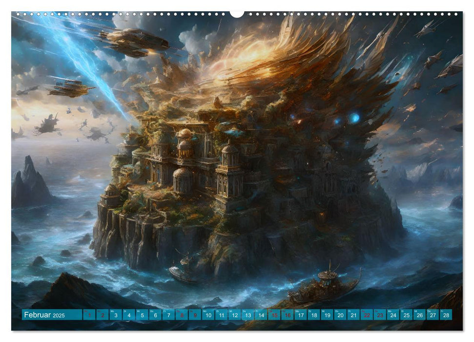 Visionen aus Atlantis (CALVENDO Wandkalender 2025)