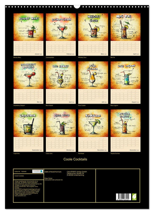 Coole Cocktails (CALVENDO Wandkalender 2025)