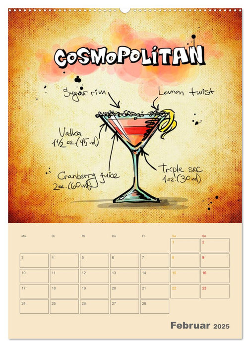 Coole Cocktails (CALVENDO Wandkalender 2025)