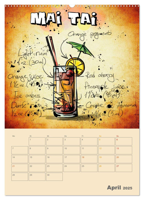 Coole Cocktails (CALVENDO Wandkalender 2025)