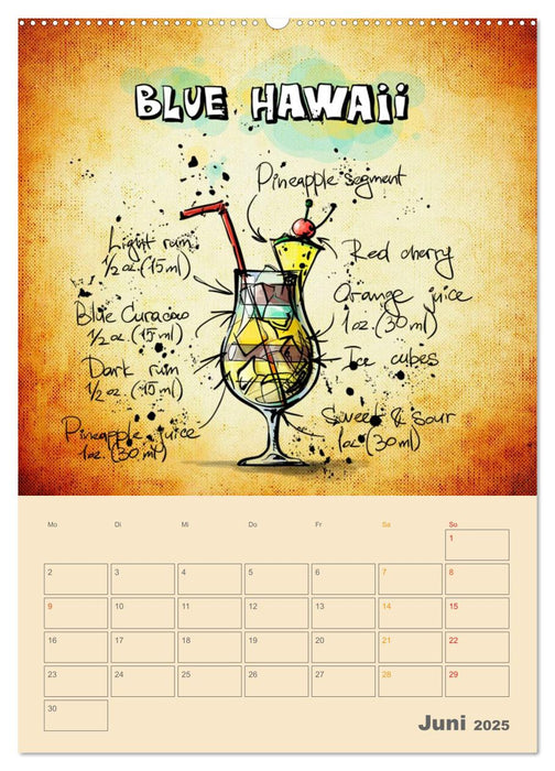 Coole Cocktails (CALVENDO Wandkalender 2025)