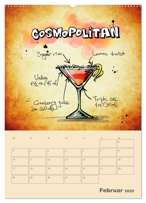 Coole Cocktails (CALVENDO Premium Wandkalender 2025)