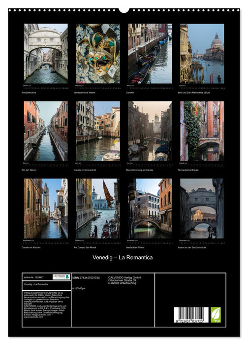 Venedig – La Romantica (CALVENDO Premium Wandkalender 2025)