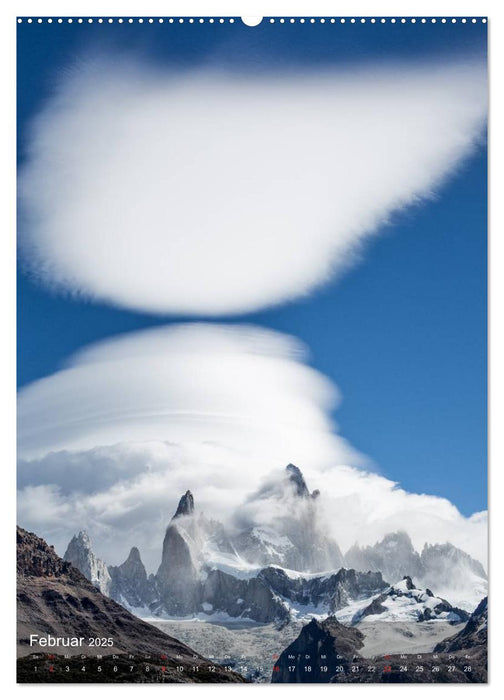 Majestätische Berge Cerro Fitzroy Patagonien (CALVENDO Premium Wandkalender 2025)