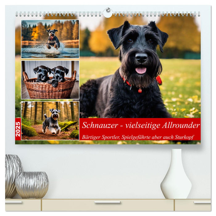 Schnauzer - vielseitige Allrounder (CALVENDO Premium Wandkalender 2025)