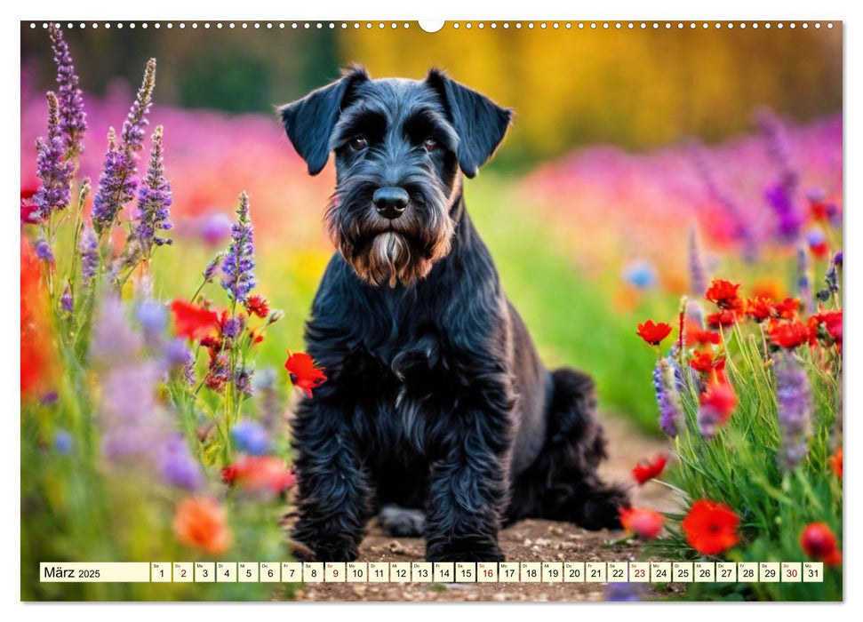 Schnauzer - vielseitige Allrounder (CALVENDO Premium Wandkalender 2025)