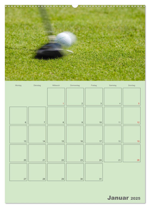 Der Golf-Teetime Planer für das ganze Jahr / Planer (CALVENDO Premium Wandkalender 2025)