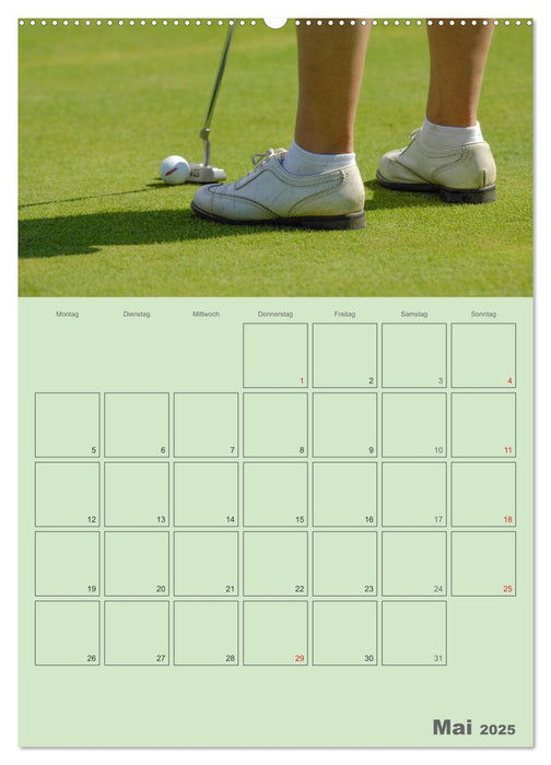 Der Golf-Teetime Planer für das ganze Jahr / Planer (CALVENDO Premium Wandkalender 2025)