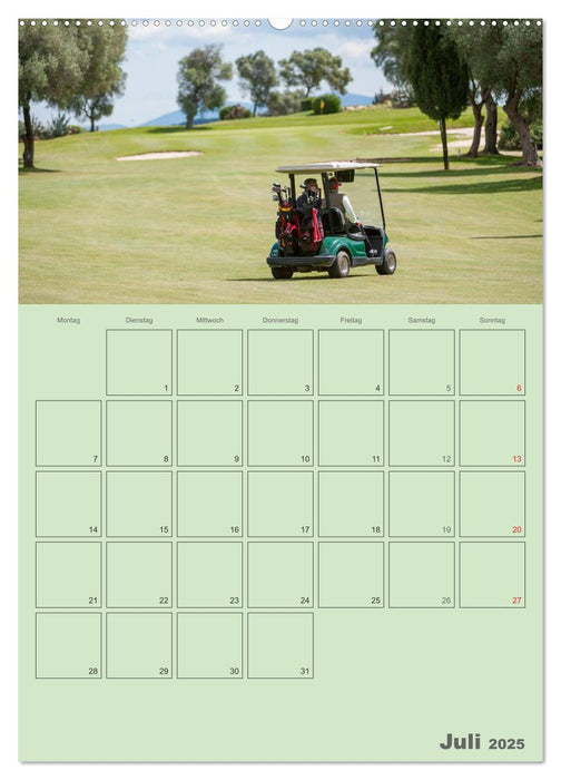 Der Golf-Teetime Planer für das ganze Jahr / Planer (CALVENDO Premium Wandkalender 2025)