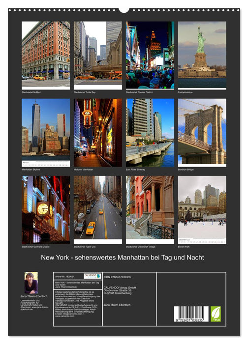 New York - sehenswertes Manhattan bei Tag und Nacht (CALVENDO Premium Wandkalender 2025)