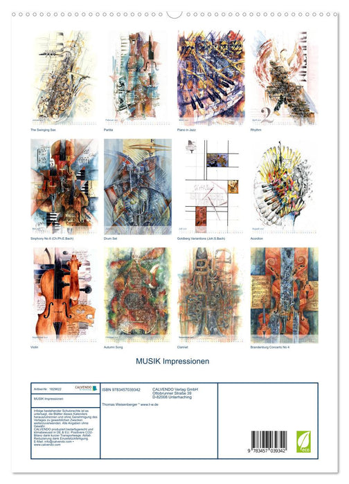 MUSIK Impressionen (CALVENDO Premium Wandkalender 2025)