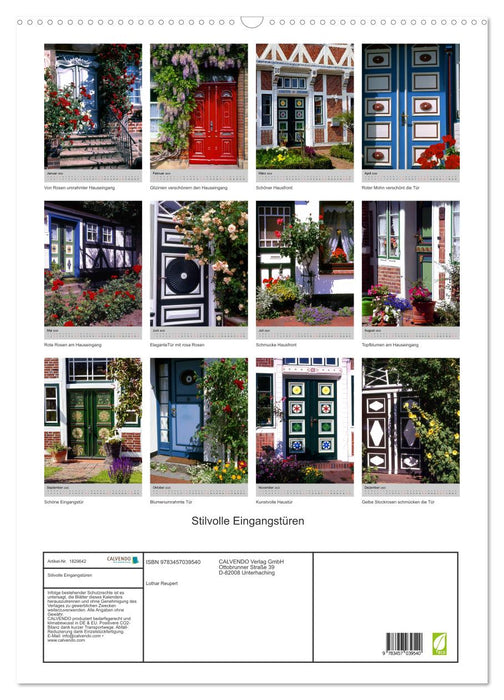 Stilvolle Eingangstüren (CALVENDO Wandkalender 2025)