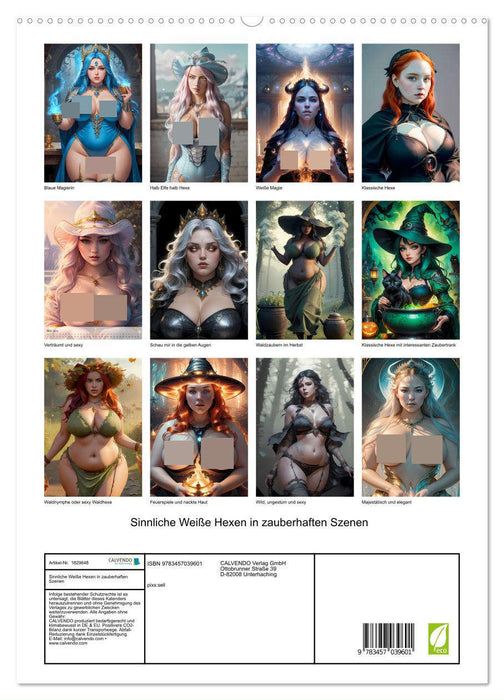 Sinnliche Weiße Hexen in zauberhaften Szenen (CALVENDO Premium Wandkalender 2025)
