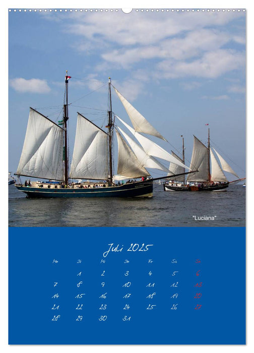 Unter Segeln (CALVENDO Premium Wandkalender 2025)