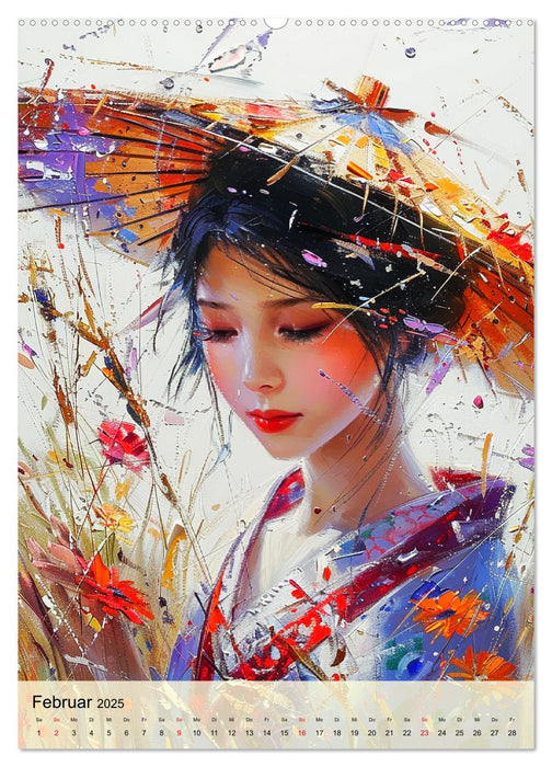 Geishas. Japans traditionelle und faszinierende Kultur (CALVENDO Premium Wandkalender 2025)