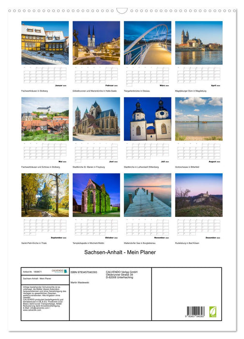 Sachsen-Anhalt - Mein Planer (CALVENDO Wandkalender 2025)
