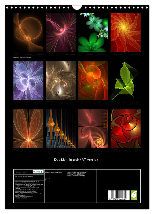 Das Licht in sich / AT-Version (CALVENDO Wandkalender 2025)