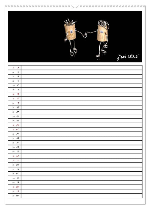 Bjork van Kork / Familienplaner (CALVENDO Premium Wandkalender 2025)