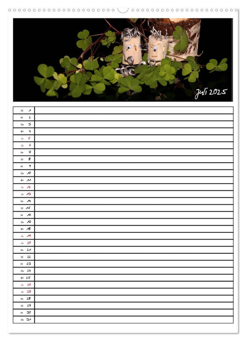 Bjork van Kork / Familienplaner (CALVENDO Premium Wandkalender 2025)