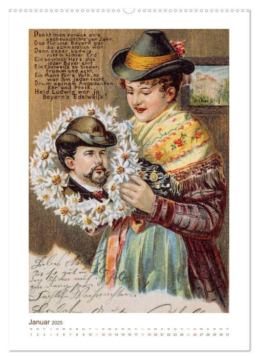 Ludwig II. von Bayern: Historische Illustrationen und Stiche (CALVENDO Wandkalender 2025)