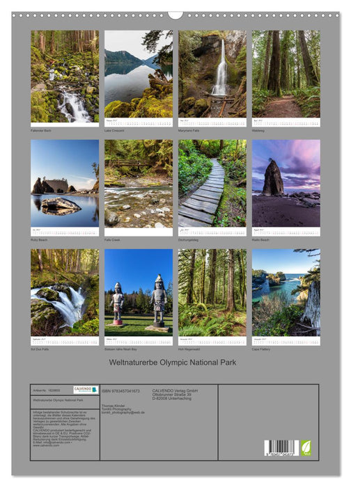 Weltnaturerbe Olympic National Park (CALVENDO Wandkalender 2025)