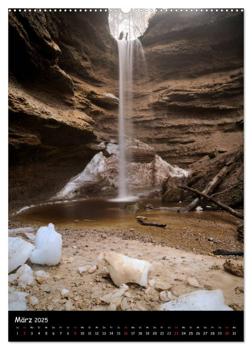 Wasserfälle in eisigen Zeiten (CALVENDO Wandkalender 2025)