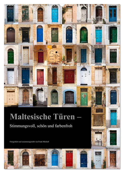 Maltesische Türen – Stimmungsvoll, schön und farbenfroh (CALVENDO Wandkalender 2025)