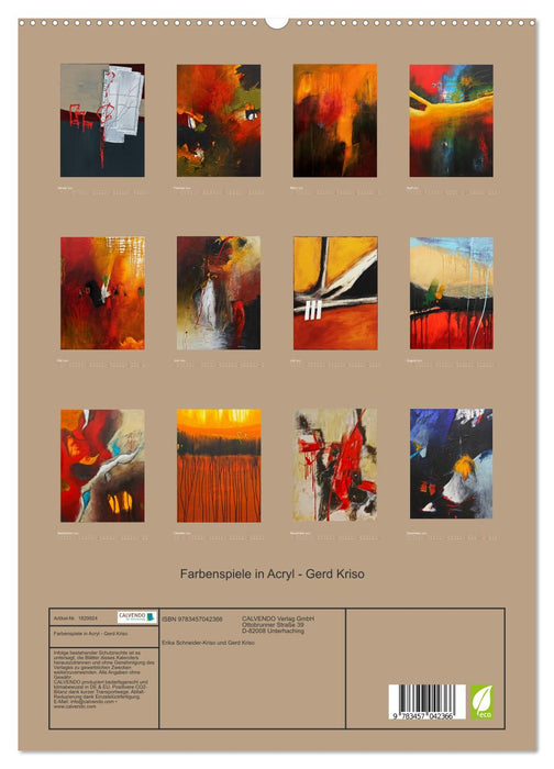 Farbenspiele in Acryl - Gerd Kriso (CALVENDO Premium Wandkalender 2025)
