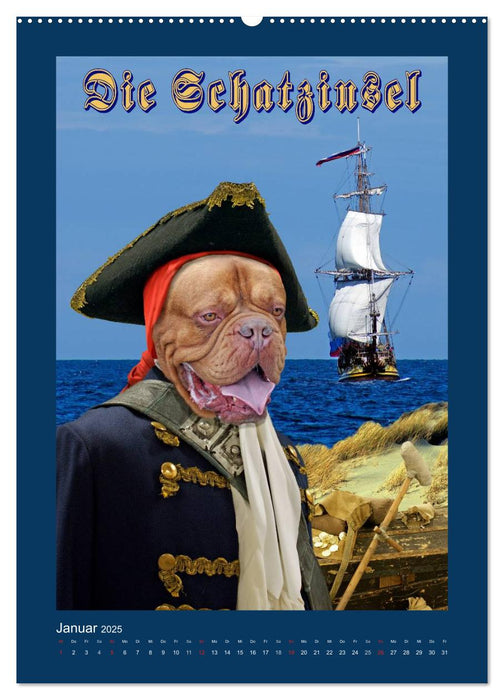 Hunde als Helden in der Literatur (CALVENDO Wandkalender 2025)