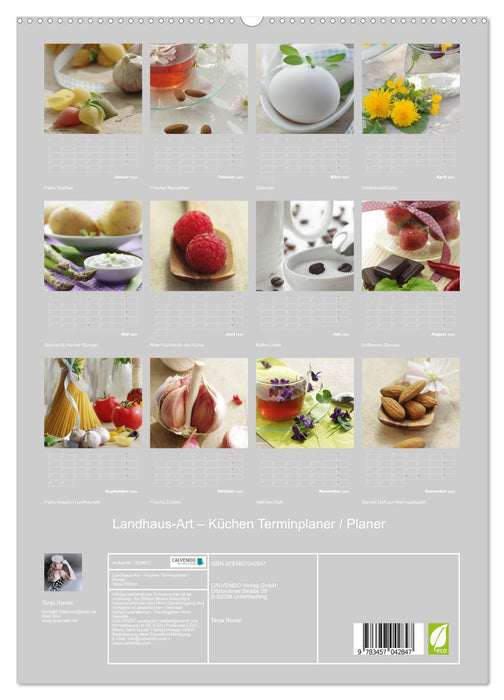 Landhaus-Art – Küchen Terminplaner / Planer (CALVENDO Premium Wandkalender 2025)
