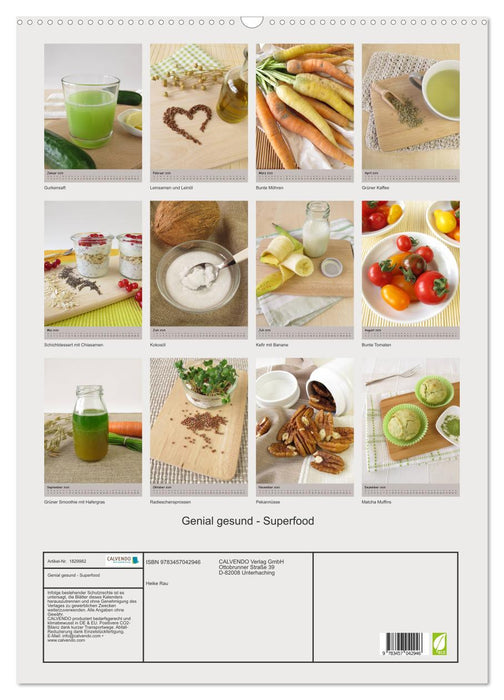 Genial gesund - Superfood (CALVENDO Wandkalender 2025)