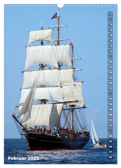 Segelromantik - Großsegler auf der Ostsee (CALVENDO Wandkalender 2025)