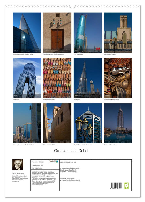 Grenzenloses Dubai (CALVENDO Wandkalender 2025)