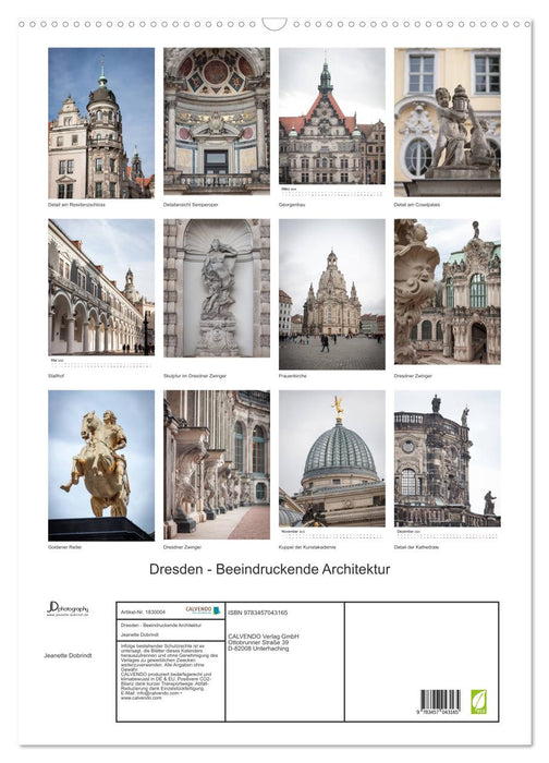 Dresden - Beeindruckende Architektur (CALVENDO Wandkalender 2025)