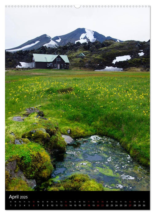 ÍSLAND 63° 66° N (CALVENDO Premium Wandkalender 2025)