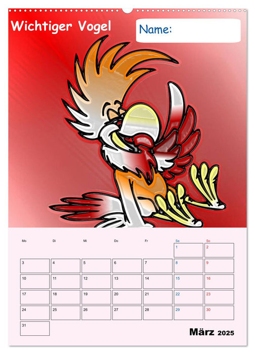 Spaßvogel-Kalender / Planer (CALVENDO Premium Wandkalender 2025)