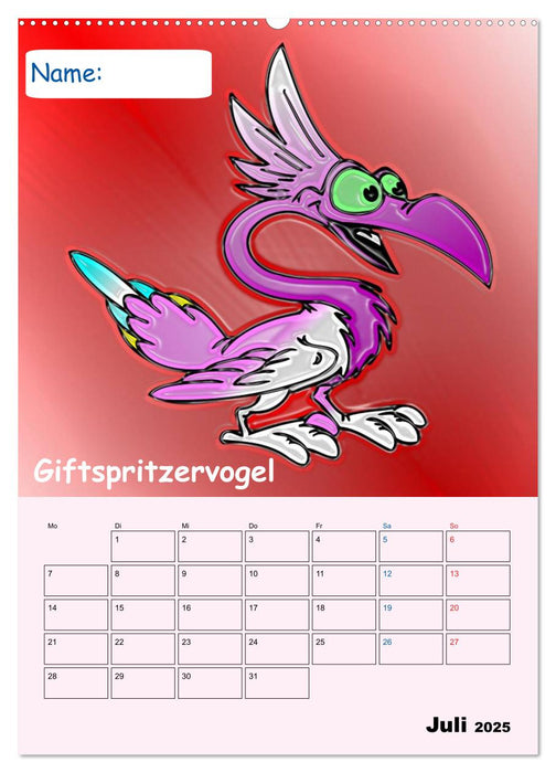 Spaßvogel-Kalender / Planer (CALVENDO Premium Wandkalender 2025)