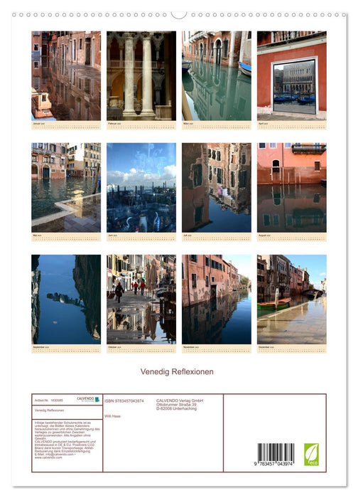 Venedig Reflexionen (CALVENDO Premium Wandkalender 2025)