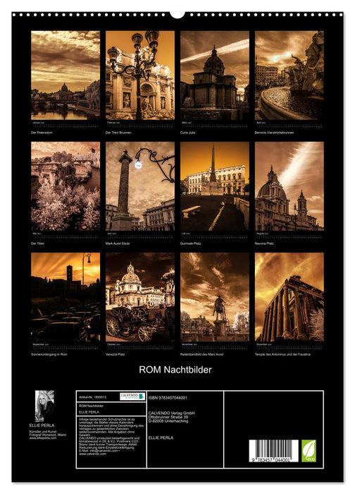 ROM Nachtbilder (CALVENDO Premium Wandkalender 2025)