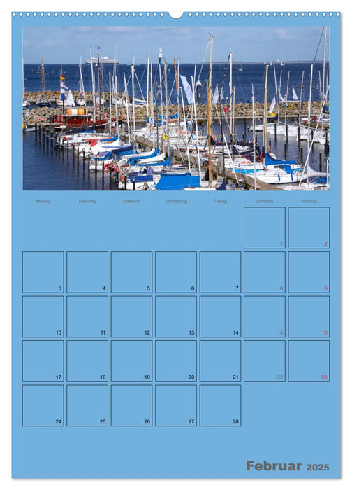 Rund um die Kieler Förde / Planer (CALVENDO Premium Wandkalender 2025)