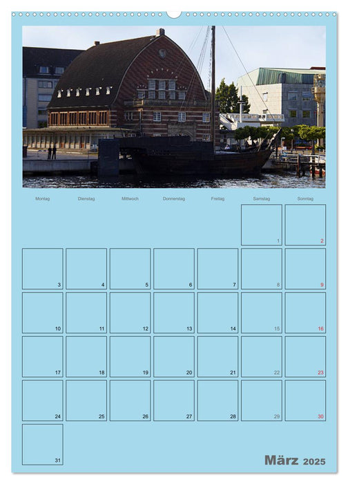 Rund um die Kieler Förde / Planer (CALVENDO Premium Wandkalender 2025)