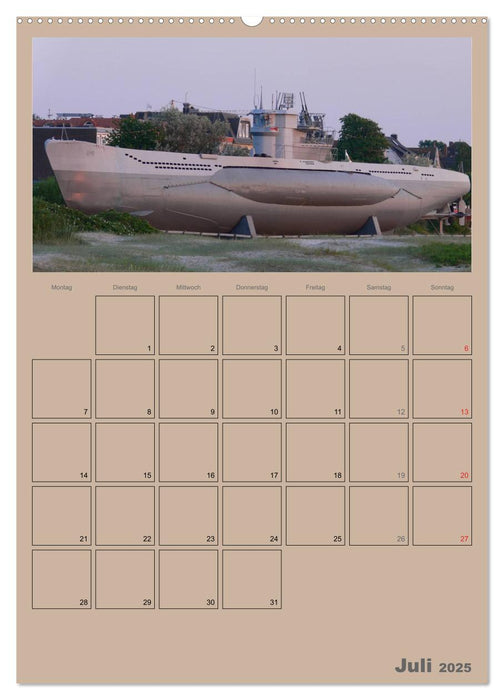 Rund um die Kieler Förde / Planer (CALVENDO Premium Wandkalender 2025)