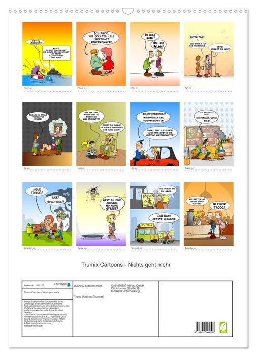 Trumix Cartoons - Nichts geht mehr (CALVENDO Wandkalender 2025)