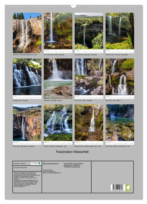 Faszination Wasserfall (CALVENDO Wandkalender 2025)