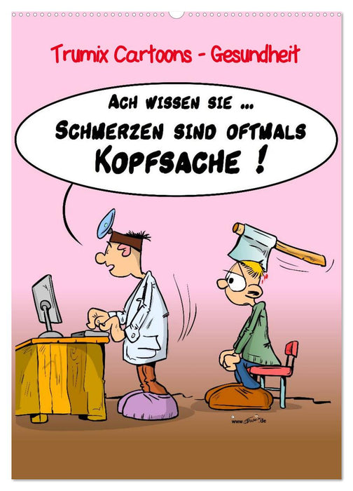 Trumix Cartoons - Gesundheit (CALVENDO Wandkalender 2025)