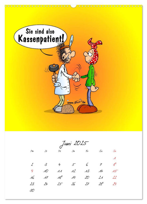 Trumix Cartoons - Gesundheit (CALVENDO Wandkalender 2025)