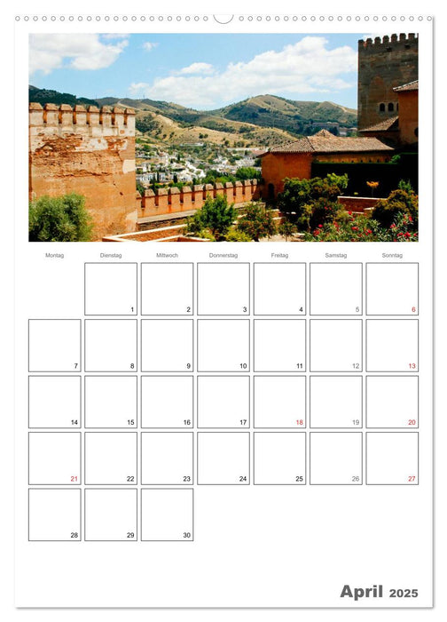 Landschaften und Ansichten von Andalusien (CALVENDO Wandkalender 2025)