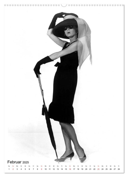 Hollywood-Diva - Audrey Hepburn (CALVENDO Wandkalender 2025)